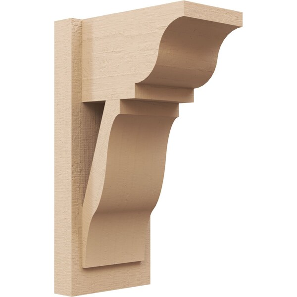 Ekena Millwork 8-in W x 12-in D x 20-in H Funston Trad Rough Cedar Woodgrain TimberThane Outlooker, Primed Tan OUTUR080X12X20FST04RCPR - main